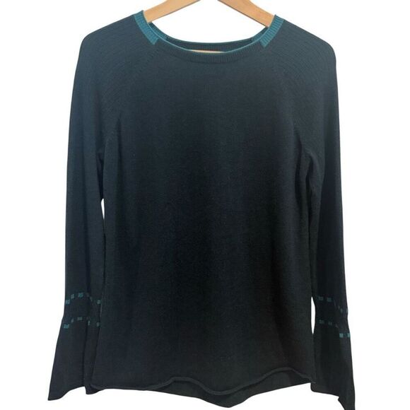 Smartwool Teal Bell Sleeve Sweater Size S - Picture 1 of 6